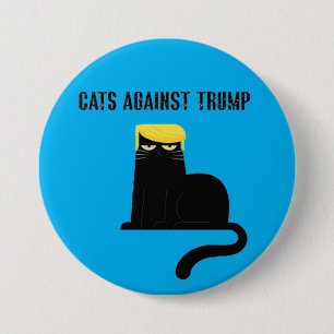 cats against trump 7.5 cm round badge