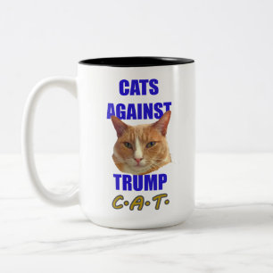 Cats Against Trump C.A.T. Two-Tone Coffee Mug