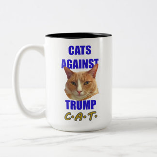 Cats Against Trump C.A.T. Two-Tone Coffee Mug