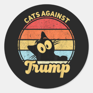 Cats Against Trump Classic Round Sticker