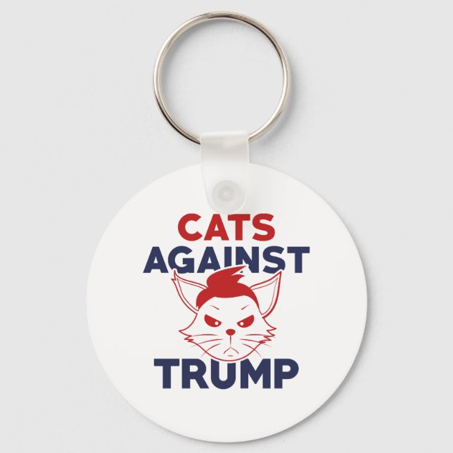 Cats Against Trump Key Ring (Front)