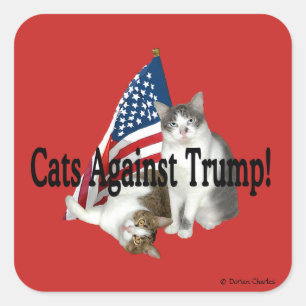 "Cats Against Trump" Stickers