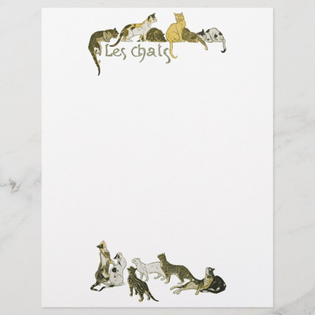 Cats, Alexandre Steinlen Custom Letterhead (Front)