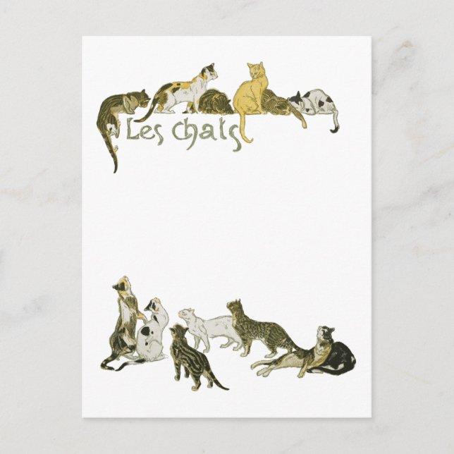 Cats, Alexandre Steinlen Postcard (Front)