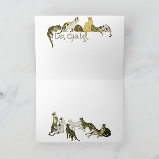 Cats, Alexandre SteinlenCats, Alexandre Steinlen Card (Inside)