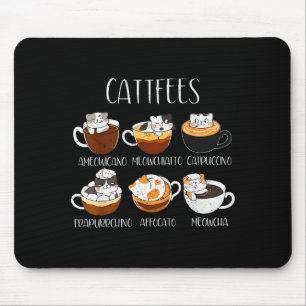 Cats & Coffee Lover Funny Caffeine Quote Cattf Mouse Mat