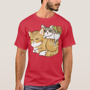 Cats and A Turtle Pile  Cute Kawaii Anime Kawaii J T-Shirt