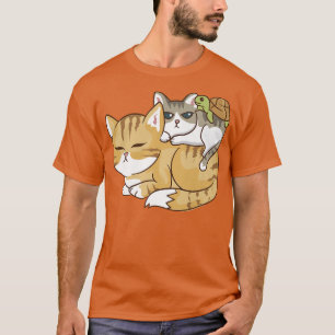 Cats and A Turtle Pile Cute Kawaii Anime Kawaii J T-Shirt