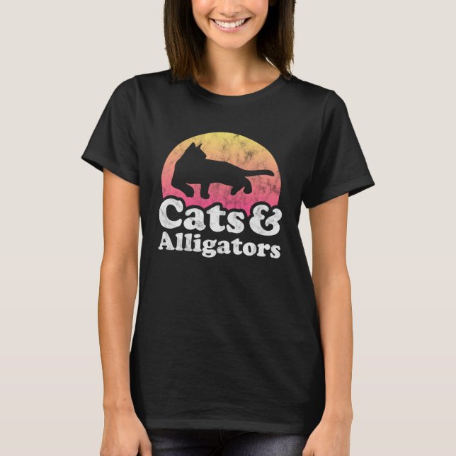Cats and Alligators Alligator for Men Women Boys o T-Shirt (Front)