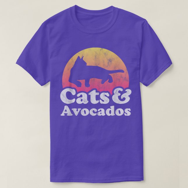 Cats and Avocados Men's or Women's Cat and Avocado T-Shirt (Design Front)