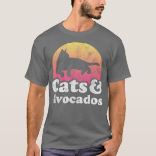 Cats and Avocados Mens or Womens Cat and Avocado  T-Shirt