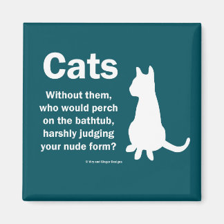 Cats and bathtubs magnet