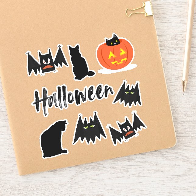 Cats and Bats Halloween (Notebook)