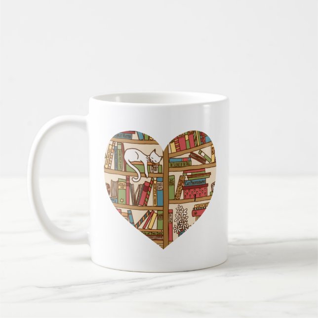 Cats and Books Mug (Left)