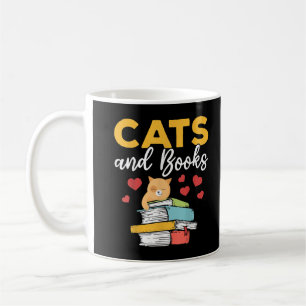 Cats and Books T-Shirt Coffee Mug
