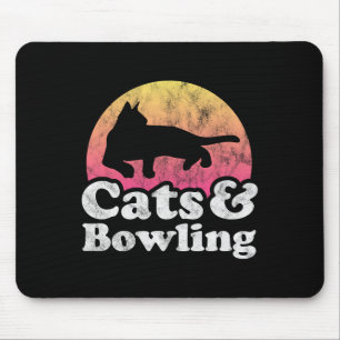 Cats And Bowling Men's Or Women's Cat And Bowling Mouse Mat