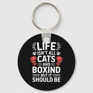 Cats And Boxing Funny Boxing Key Ring