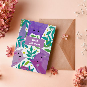 Cats and branches Best cat mum day Holiday Card