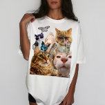 Cats and butterflies Collage Shirt<br><div class="desc">Witty cat pictures combined to form a collage.</div>