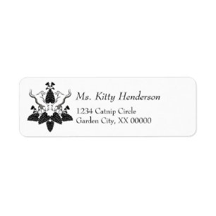 Cats and Catnip Silhouette Graphic Personalised