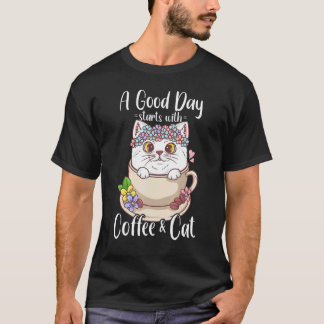 Cats and Coffee Lover Cat Owner Coffee Lover T-Shirt