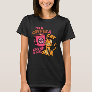 Cats and Coffee Women Cute Girl T-Shirt