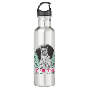 Cats and Crystals Are All I Want 710 Ml Water Bottle