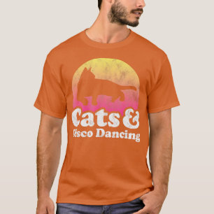 Cats and Disco Dancing Mens or Womens Cat T-Shirt