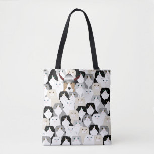 Cats and Dog Allover Tote Bag