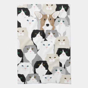 Cats and Dog Kitchen Towel