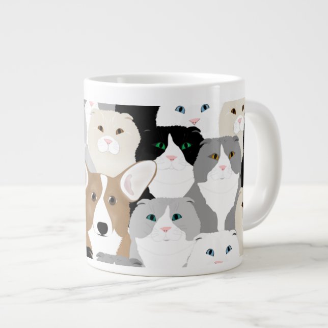 Cats and Dog Mug (Front Right)