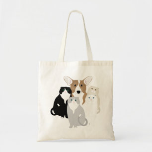 Cats and Dog Tote Bag