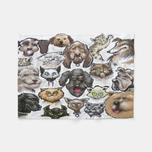 Cats and Dogs Fleece Blanket