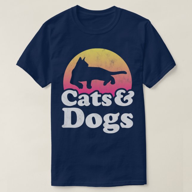 Cats and Dogs Gift for Men Women Kids T-Shirt (Design Front)
