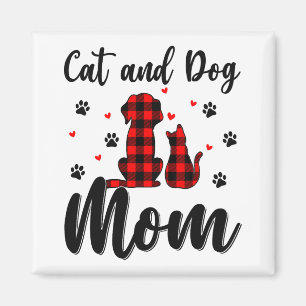 Cats And Dogs Mom Mother's Day Puppy Pets Animals  Magnet