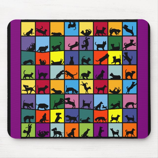 Cats and Dogs Mouse Mat (Front)