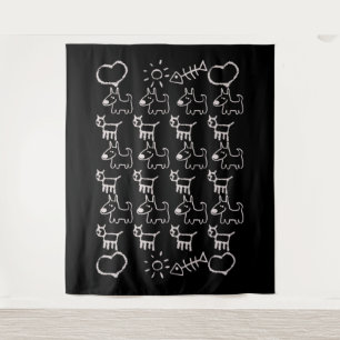 Cats And Dogs Tapestry