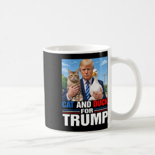 Cats And Ducks For Trump 2024 Cats Ducks For Presi Coffee Mug