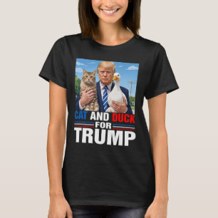 Cats And Ducks For Trump 2024 Cats Ducks For Presi T-Shirt
