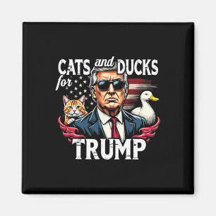 Cats And Ducks For Trump 2024 Funny Trump Vance 20 Magnet