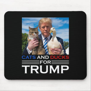 Cats And Ducks For Trump 2024 Kittens And Ducks Fo Mouse Mat