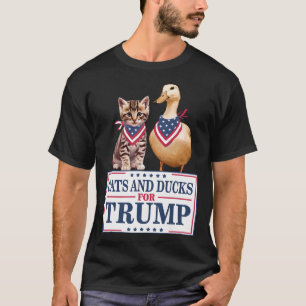 Cats And Ducks For Trump 2024 Kittens And Ducks Fo T-Shirt