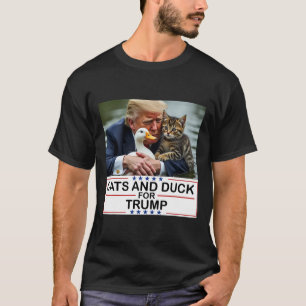 Cats And Ducks For Trump 2024 Kittens And Ducks Fo T-Shirt