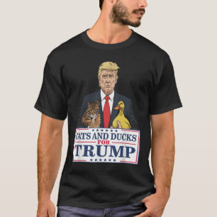Cats And Ducks For Trump 2024 Kittens And Ducks Fo T-Shirt