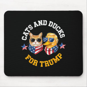 Cats And Ducks For Trump 2024 Mouse Mat