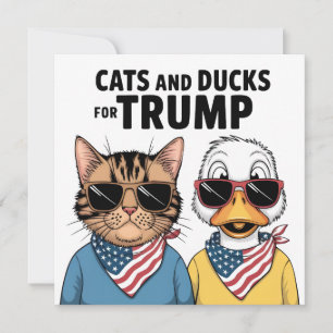 Cats And Ducks For Trump President, Trump Holiday Card
