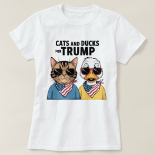 Cats And Ducks For Trump President, Trump T-Shirt