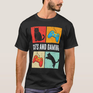 Cats And Gaming For The Cat Lover Gamer Video Game T-Shirt