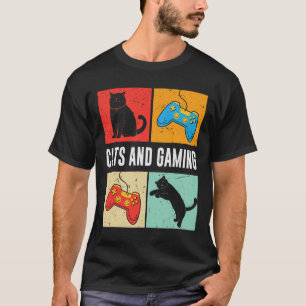 Cats And Gaming For The Cat Lover Gamer Video Game T-Shirt