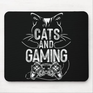 Cats And Gaming Funny For Gamer, Cat Lover, Cat Mo Mouse Mat